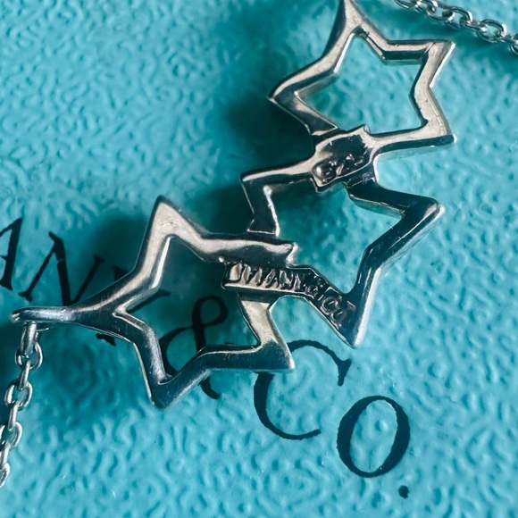 アクセサリー Tiffany & Co. Triple Star Necklace 925 Tiffany & Co Sterling Silver Open Triple Star Necklace 925 w Box